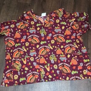 Thanksgiving scrub top